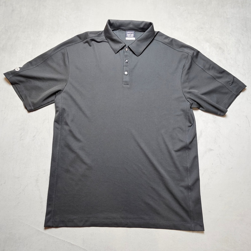 Nike Golf Dri-FIT Polo Shirt Mens XL Charcoal Gray Short Sleeve Performance Top